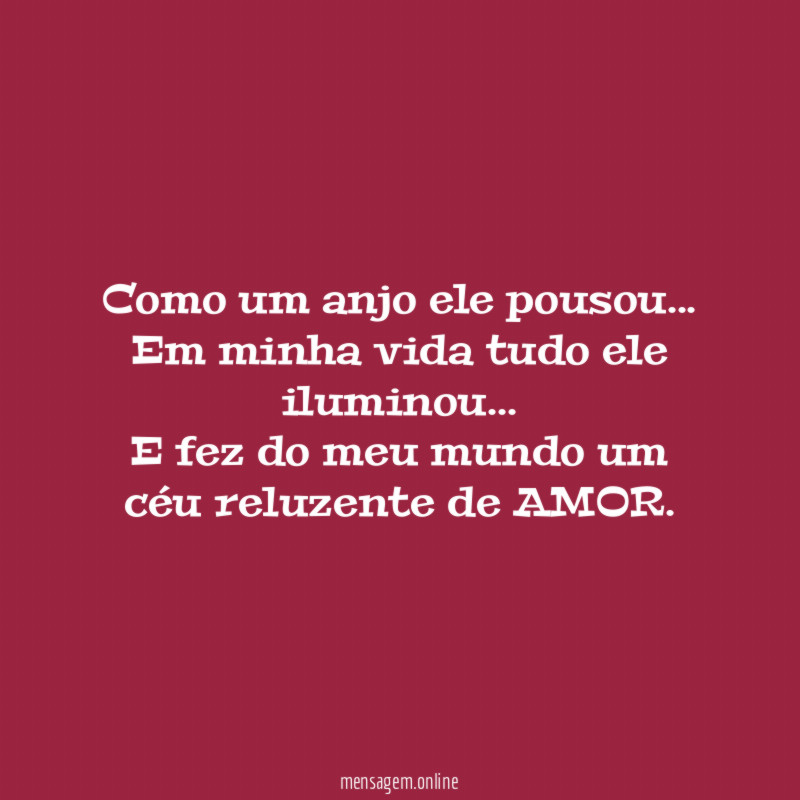 Como um anjo ele pousou