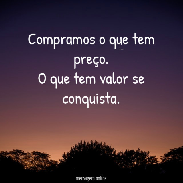 Compramos o que tem preço