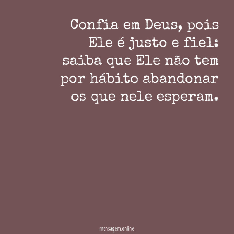 Confia em Deus