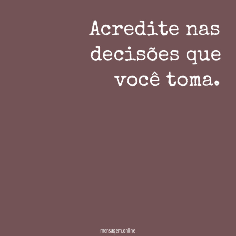 Confie em si mesmo