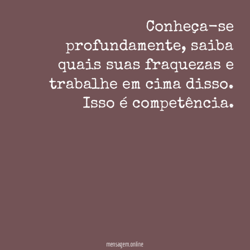 Conheça-se profundamente