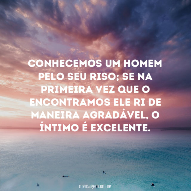 Conhecemos um homem pelo seu riso