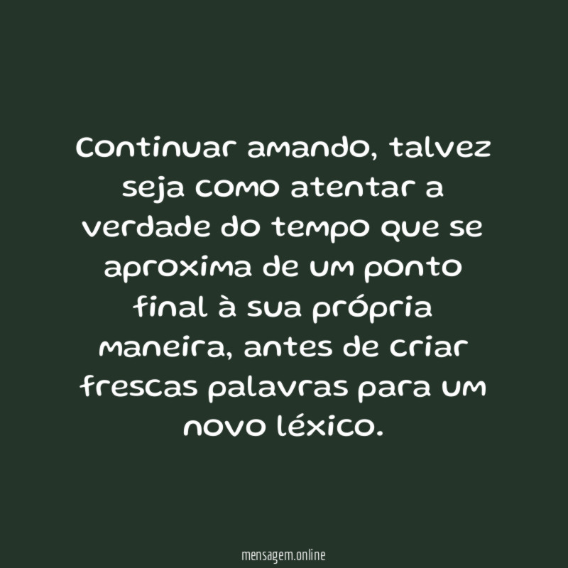 Continuar amando