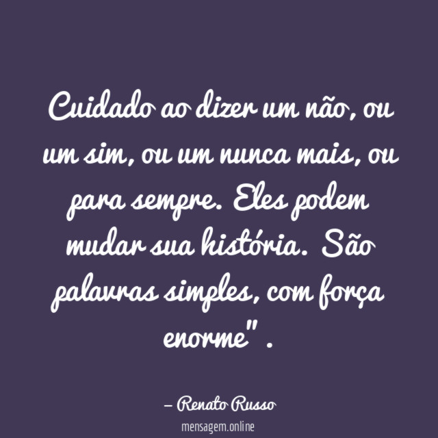Cuidado ao dizer um não