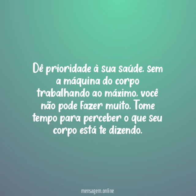 Cuide de você!