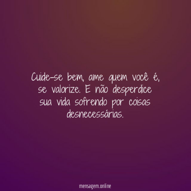 Cuide-se bem