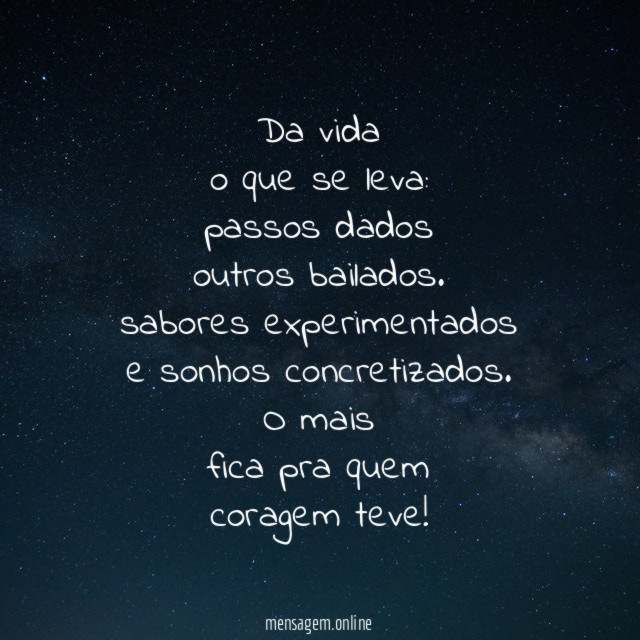 Da vida o que se leva