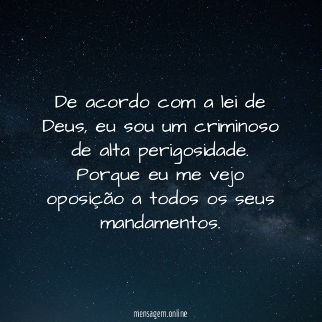 de acordo com a lei de Deus