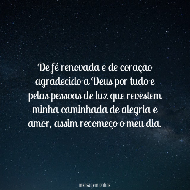 De fé renovada e de coração agradecido a