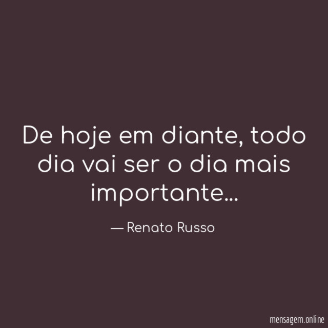 De hoje em diante