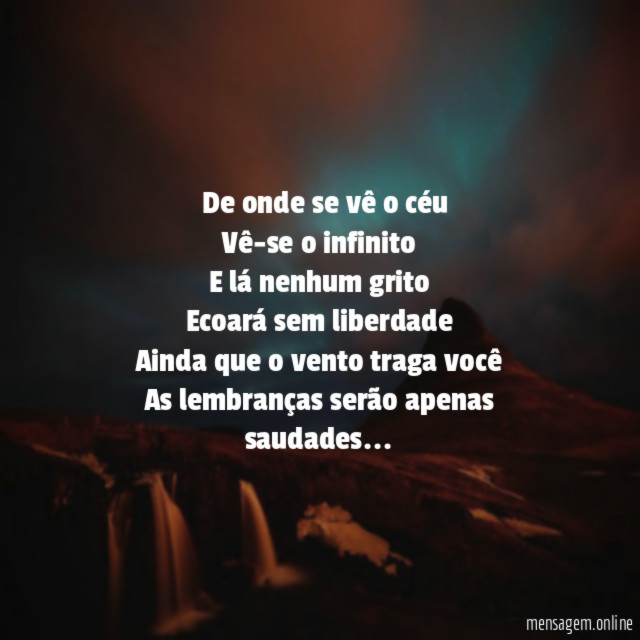 ” De onde se vê o céu Vê-se
