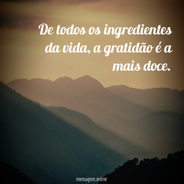 De todos os ingredientes da vida