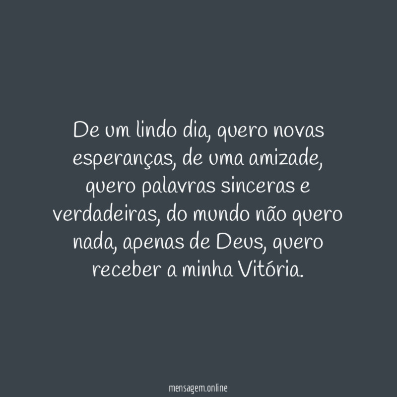 De um lindo dia