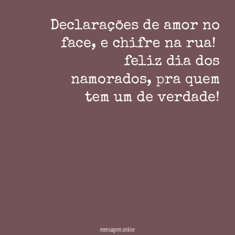 Declarações de amor no face
