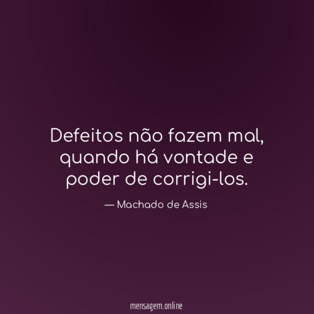 Defeitos não fazem mal