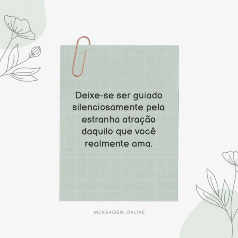 Deixe-se ser guiado silenciosamente