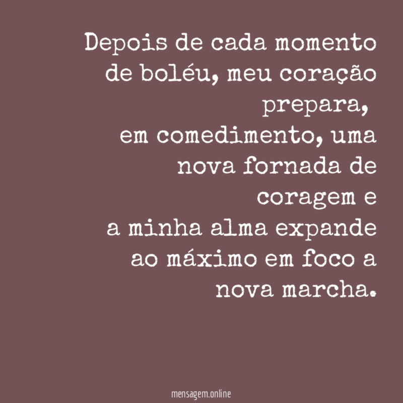 Depois de cada momento de boléu