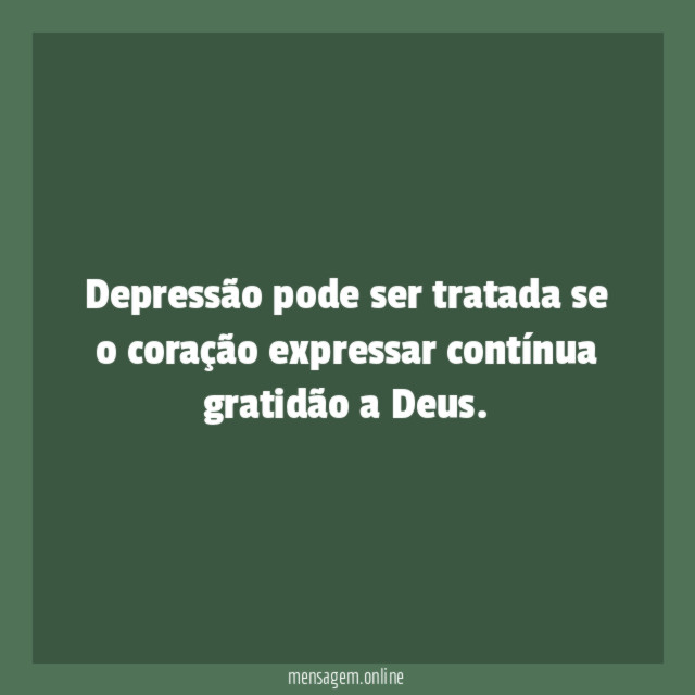 Depressão pode ser tratada se o coração expressar