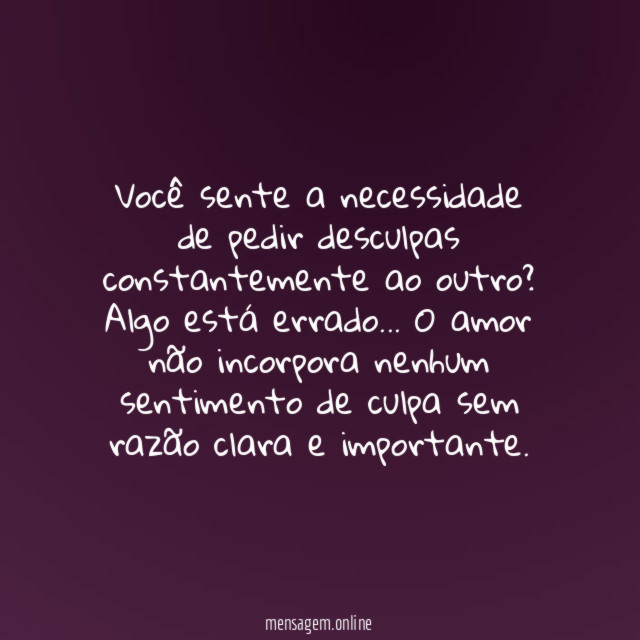 Desculpas constantes