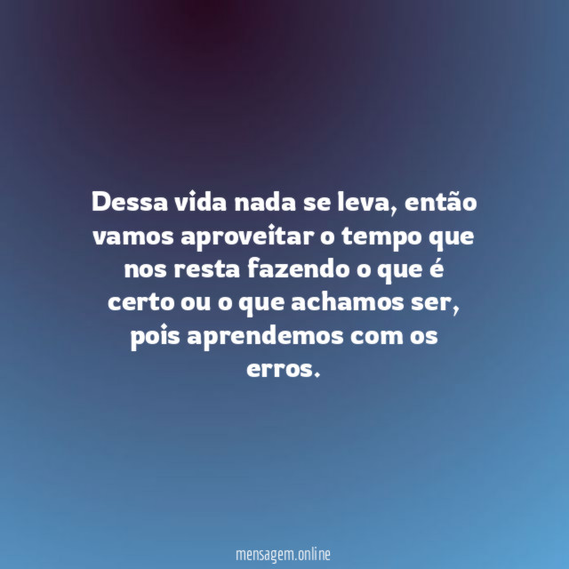 Dessa vida nada se leva