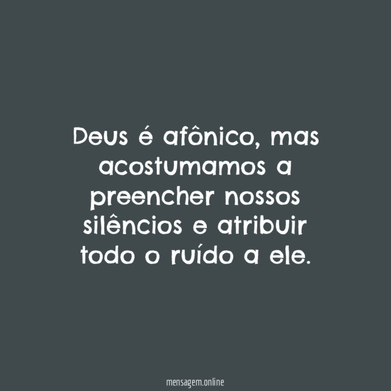 Deus é afônico