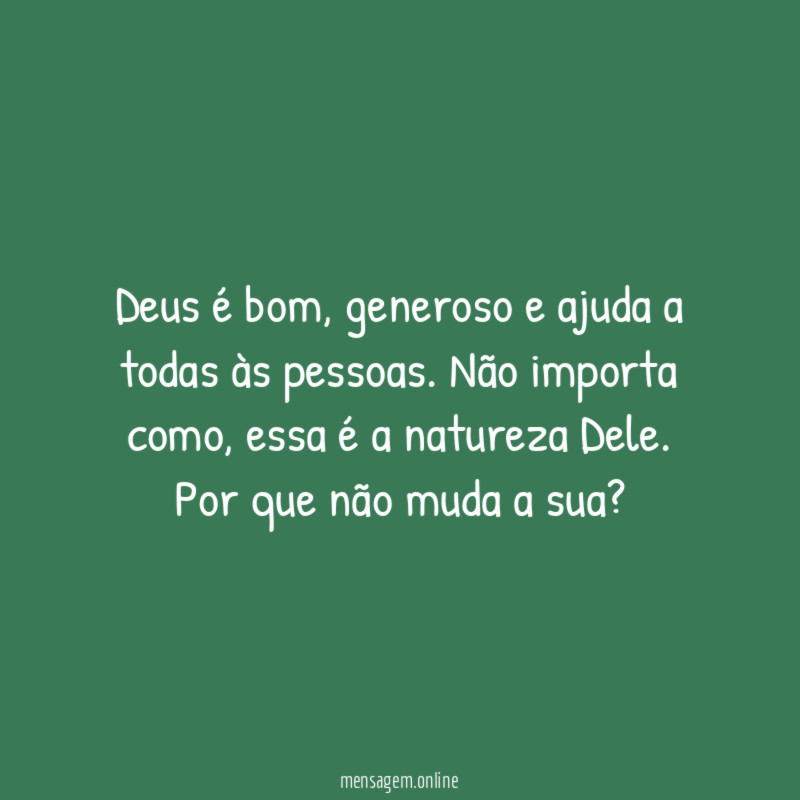 Deus é bom