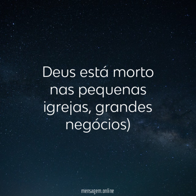 Deus está morto nas pequenas igrejas