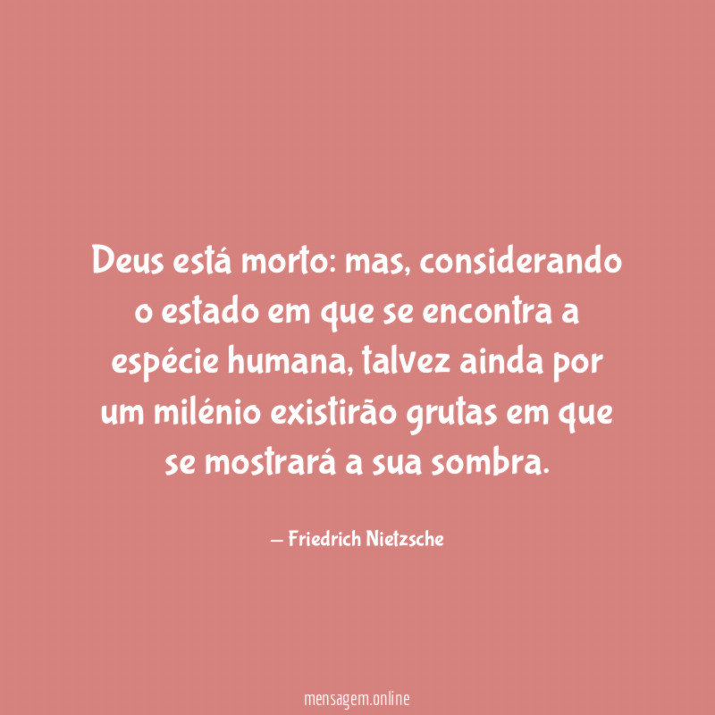 Deus está morto”