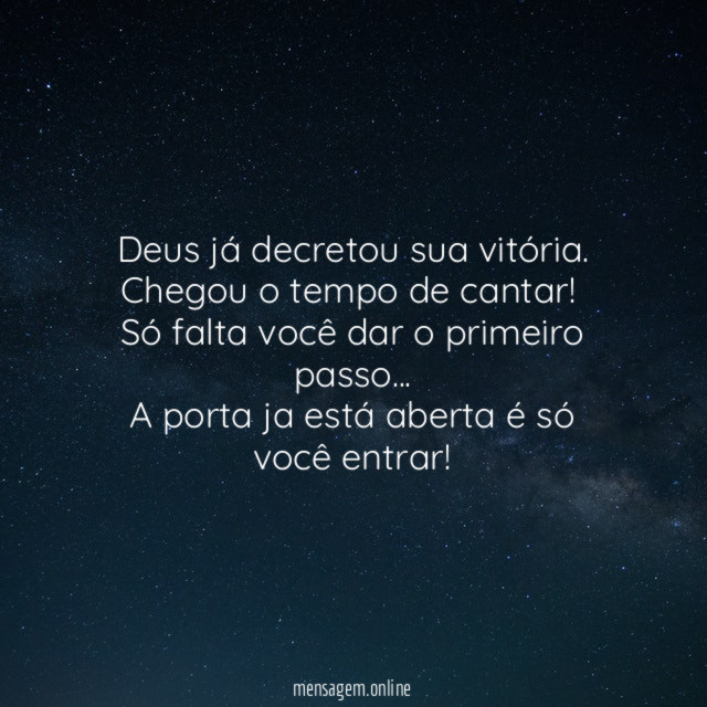 Deus já decretou sua vitória