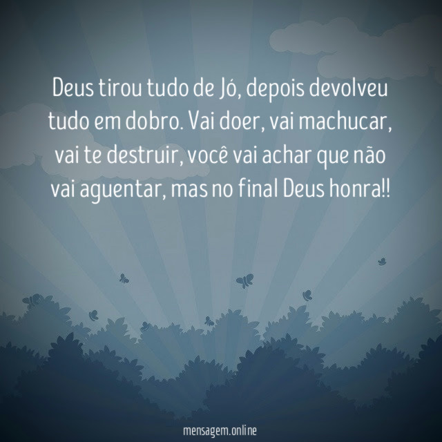 Deus tirou tudo de Jó