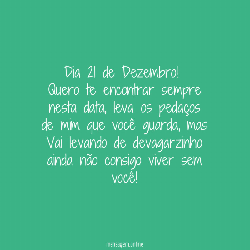 Dia 21 de Dezembro