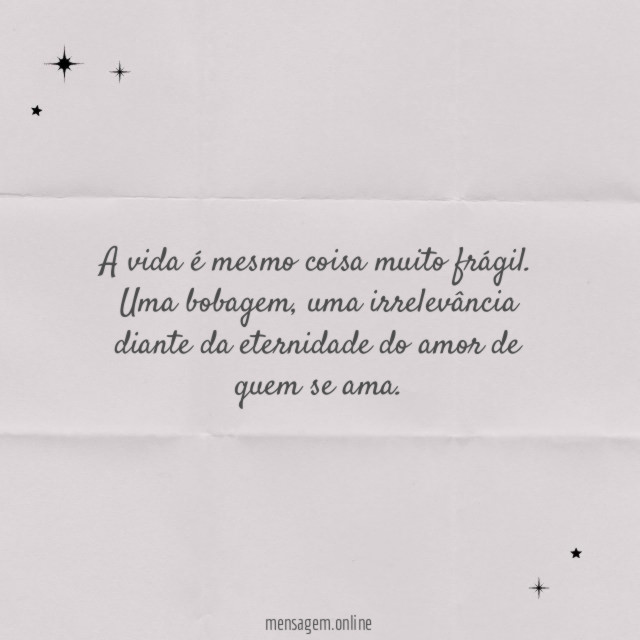 Diante da eternidade
