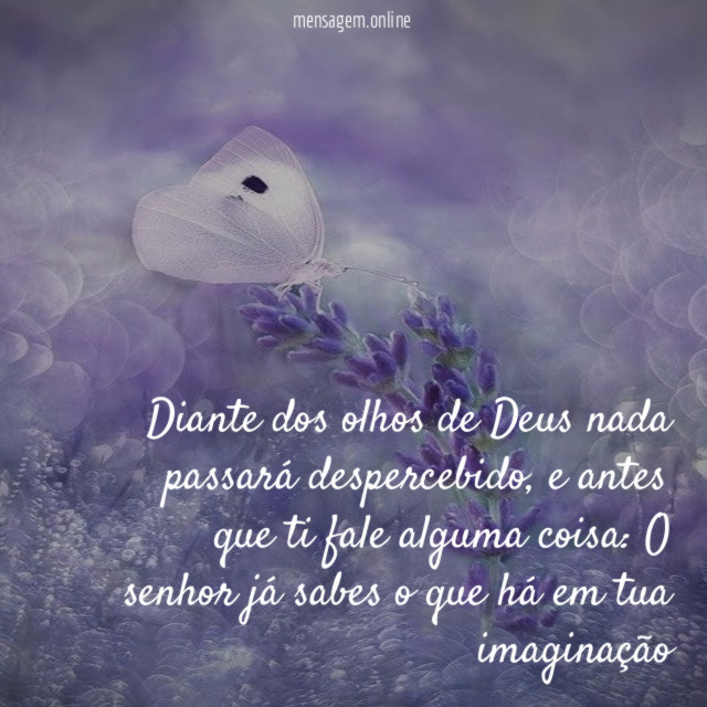Diante dos olhos de Deus nada passará despercebido
