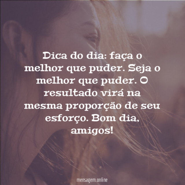 Dica do dia