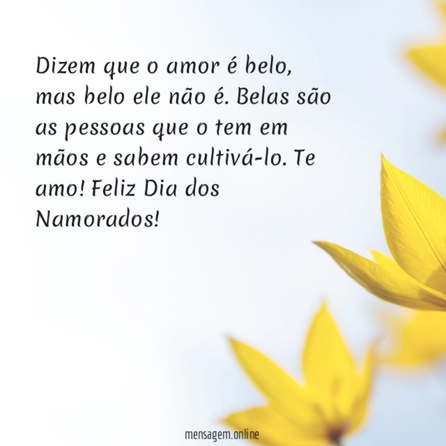 Dizem que o amor é belo