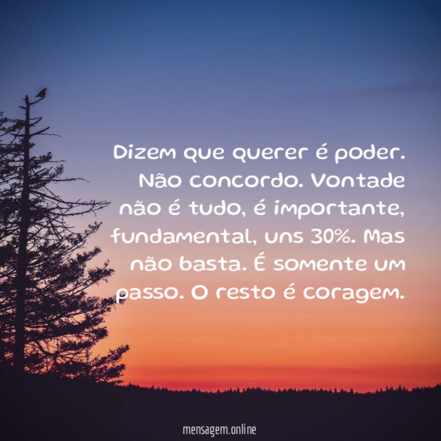 Dizem que querer é poder