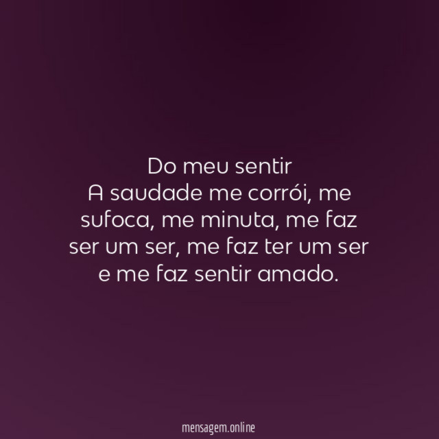 Do meu sentir