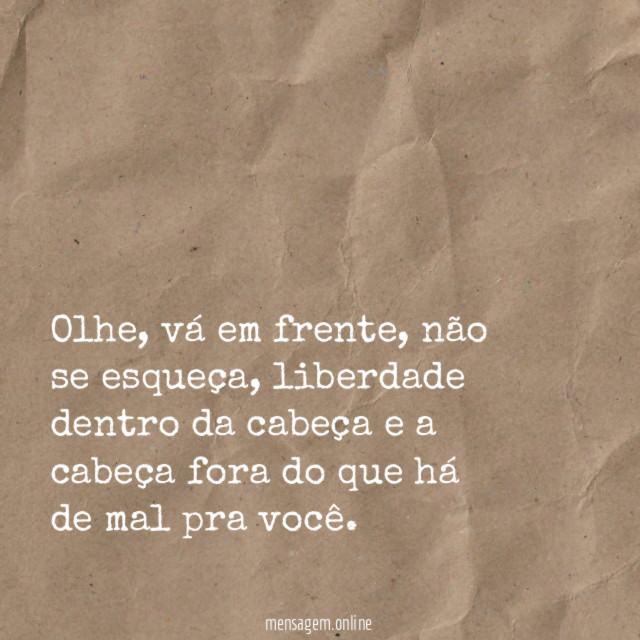Do que há de mal pra você