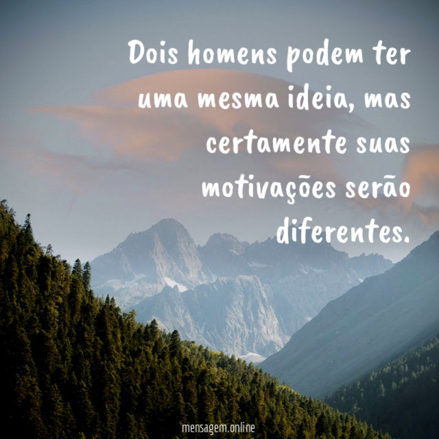 Dois homens podem ter uma mesma ideia