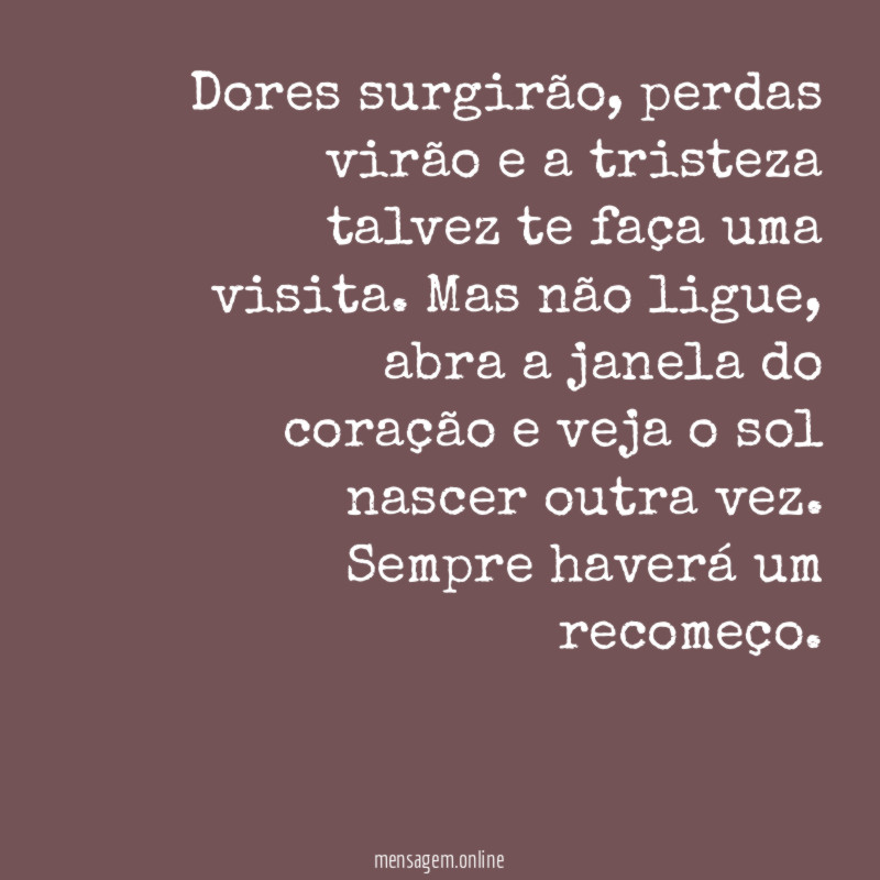 Dores surgirão