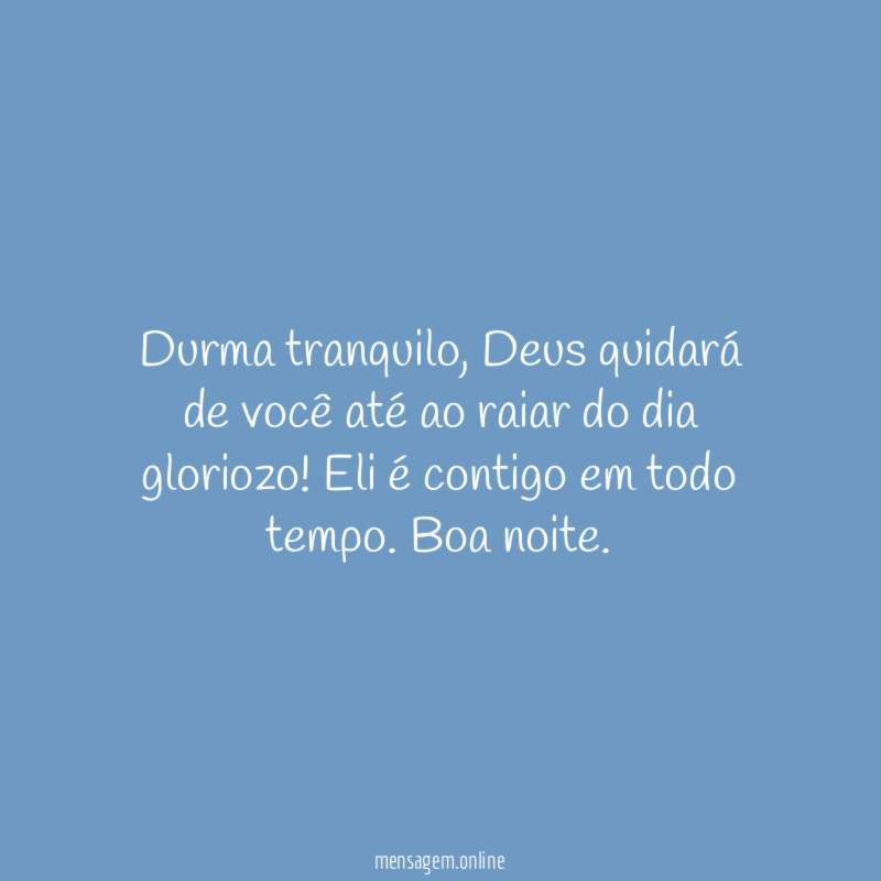 Durma tranquilo