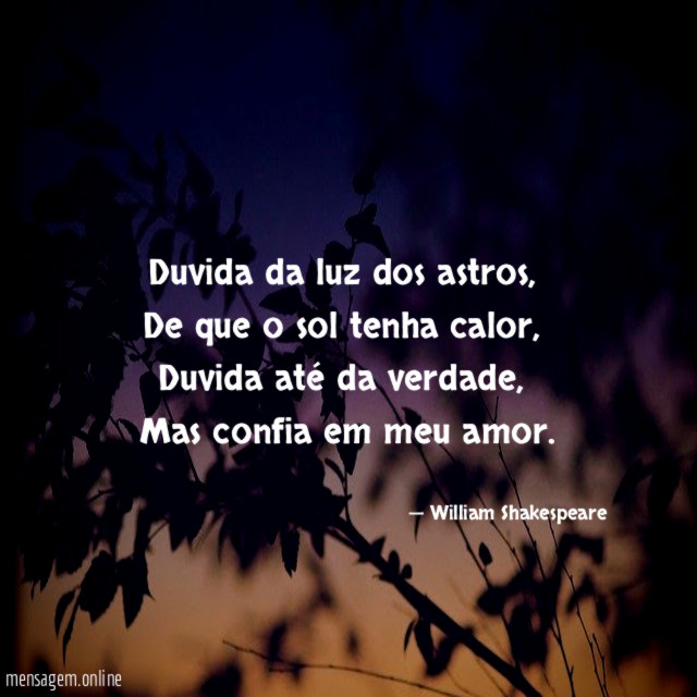Duvida da luz dos astros