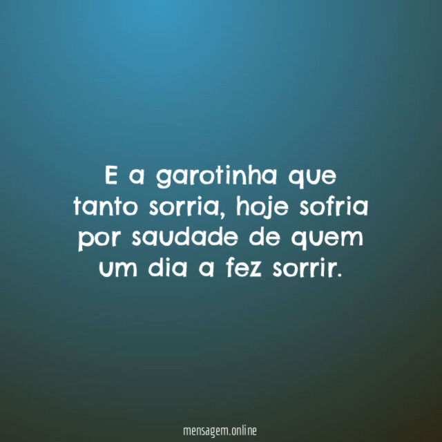 E a garotinha que tanto sorria