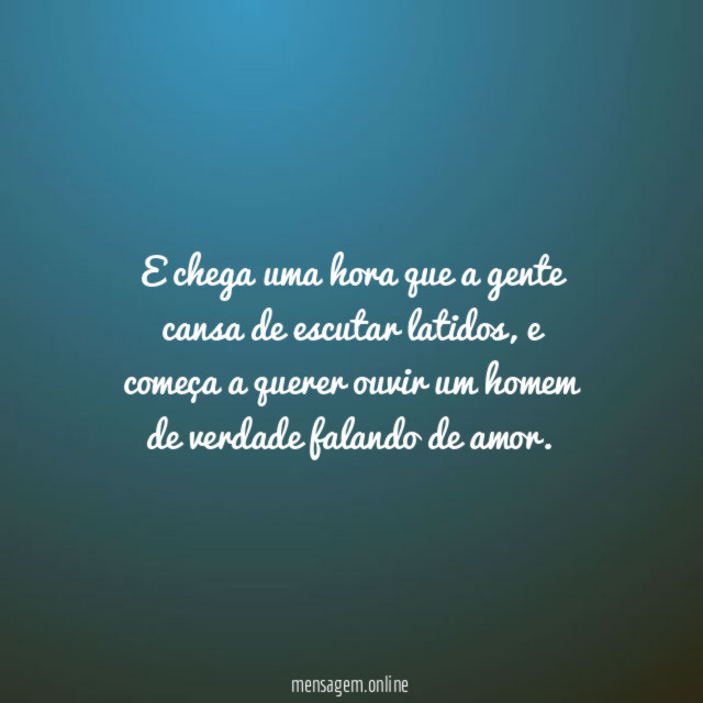 E chega uma hora que a gente cansa de escutar latidos