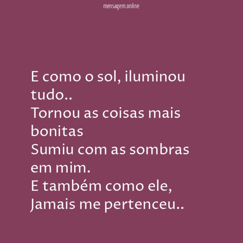 E como o sol
