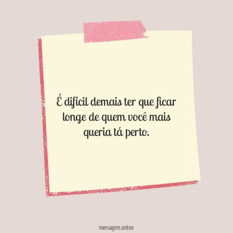 É difícil