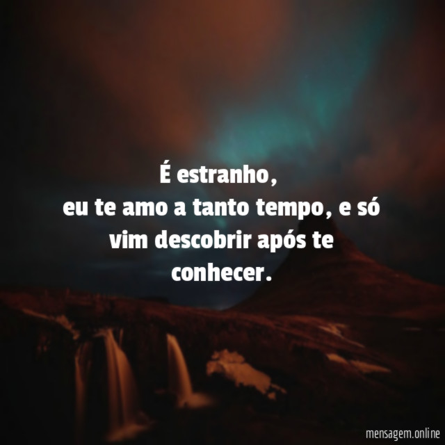 É estranho