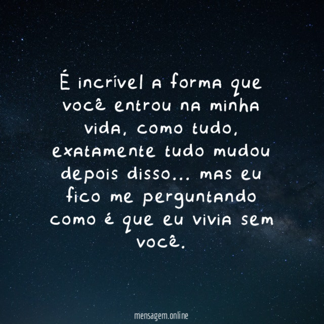 É incrível…