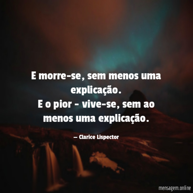 E morre-se