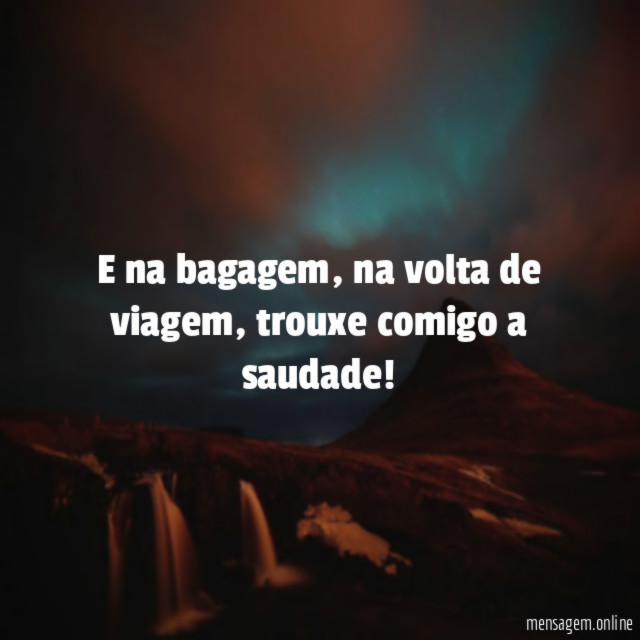 E na bagagem
